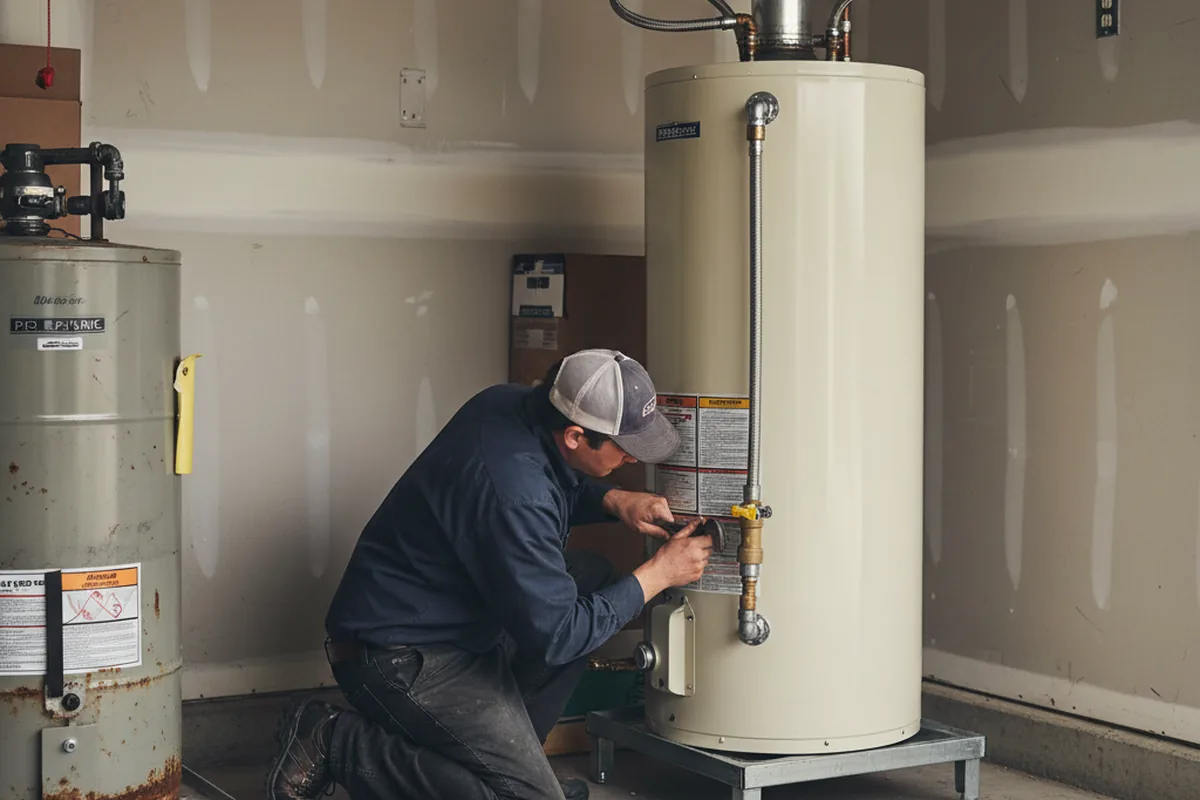 Water heater and shutoff valve replacement in Spring Lake