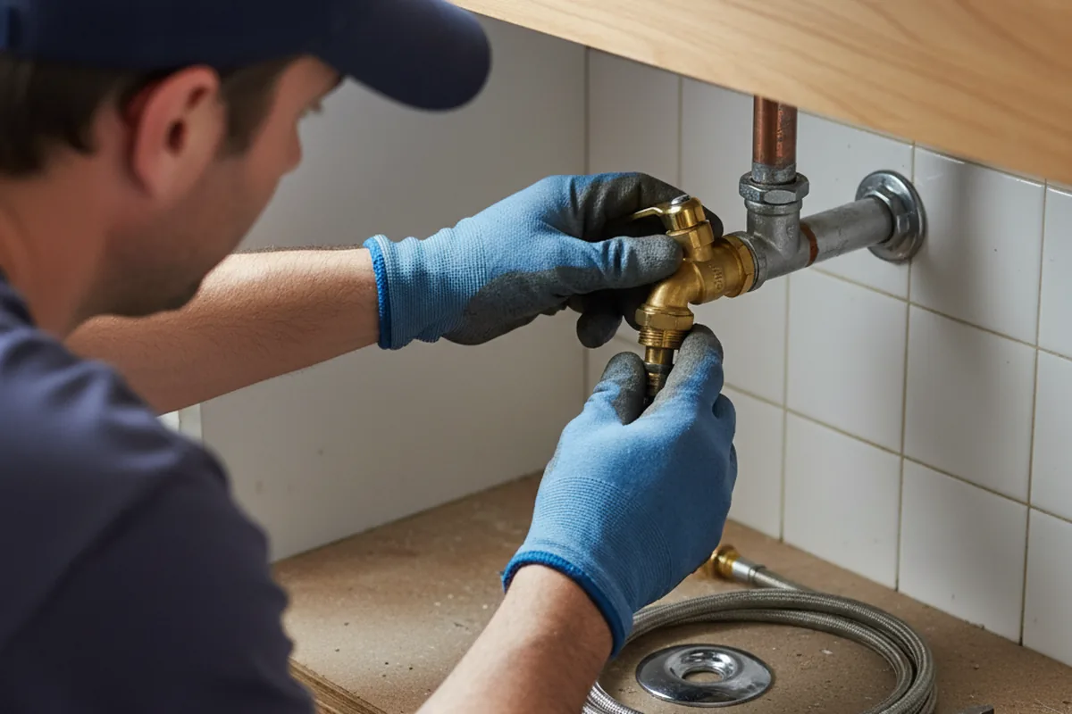 Shutoff valve and fitting work during Emergency Plumbing in Spring Lake